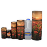 Poppy Sunset Scatter Tube / Biodegradable Urn - 4 Sizes