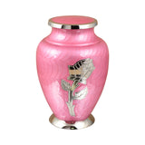 pink rose urn, rose cremation urn, flower urn, pink ashes urn, cremation urn for ashes , urn for ashes , container for ashes, ashes storage jar, human ashes container, large urn , british urn, adult ashes urn, cremation urn for human ashes, funeral memorial burial remembrance URN, affordable price urn, metal urn, pink urn, free delivery urn, quick delivery urn