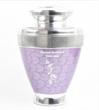 Purple Milano Aluminium Cremation Urn