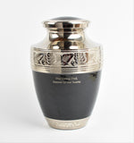 Metallic Black Testi Cremation Urn