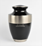 Black Simplicity Testi Cremation Urn
