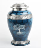 Blue Cloud Tree Of Life Urn