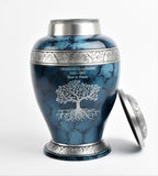 Blue Cloud Tree Of Life Urn