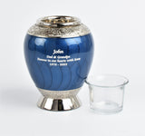 Blue Tealight Pitcher Urn