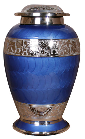 blue double cremation urn, blue ashes urn for 2 people , extra large urn, blue companion urn, dual capacity urn, double capacity urn, urn for 2 adults, horse urn, urn for very large pet animal, free delivery urn, quick delivery urn, best quality urn, affordable price urn, cheap price urn