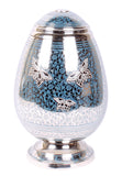 blue urn, egg urn, blue butterfly urn, cremation urn for ashes , urn for ashes , container for ashes, ashes storage jar, human ashes container, large urn , british urn, adult ashes urn, cremation urn for human ashes, funeral memorial burial remembrance URN, affordable price urn, metal urn, blue urn, free delivery urn, quick delivery urn