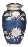 Funeral memorial remembrance Blue Urn, flower urn, human ashes container , freed delivery , quick delivery 