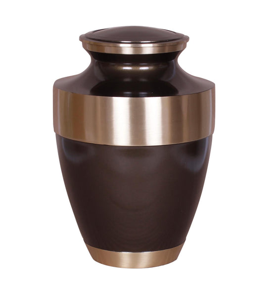 Brown cremation urn for ashes , brown urn for ashes , container for ashes, ashes storage jar, human ashes container, large urn , british urn, adult ashes urn, cremation urn for human ashes, funeral memorial burial remembrance URN, affordable price urn, metal urn, brown urn, free delivery urn, quick delivery urn