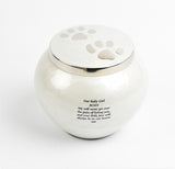 White Odyssey Pet Urn 2 Sizes