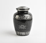 Grey And Silver Small/Medium Cremation Aluminium Urn