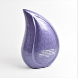 Purple Teardrop Cremation Urn
