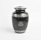 Grey And Silver Small/Medium Cremation Aluminium Urn