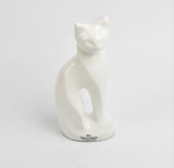 Cat Shape Urn White