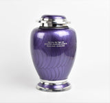 Purple and Silver Dove Shape Urn