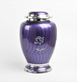 Purple and Silver Rose Urn
