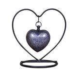 White Heart In Heart Keepsake With Funnel, Stand & Box NEW