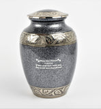 Grey 8" Medium Cremation Urn