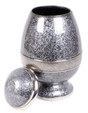 egg urn, egg shape urn, grey egg urn, grey cremation urn