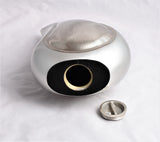 Silver with hammered design Teardrop Urn