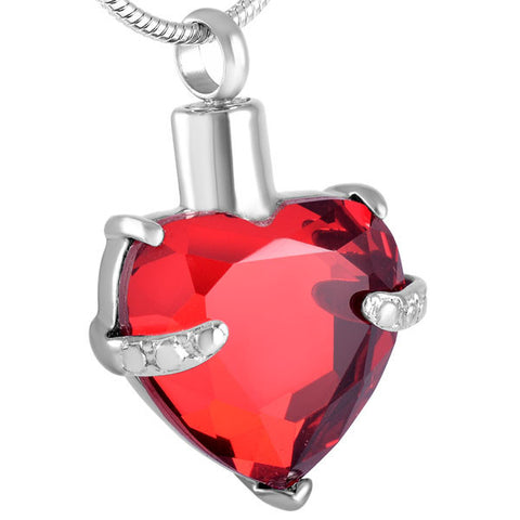 Red Crystal Heart Pendant