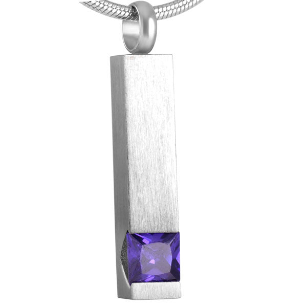 Grey & Purple Stone Pendant