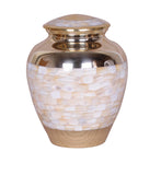 Mother Of Pearl/Gold Cremation Urn
