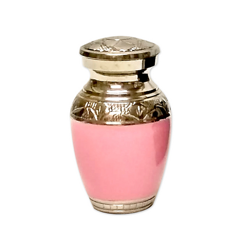 Pink Embossed Mini Keepsake Urn