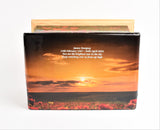 Poppy Sunset MDF/Teak Wood Casket For Funeral/Ashes