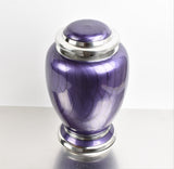 Purple and Silver Dove Shape Urn