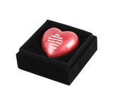 Red Aluminium Heart Keepsake With Box & Stand