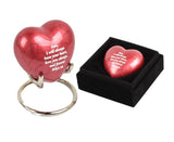 Red Aluminium Heart Keepsake With Box & Stand