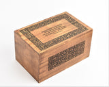 Beautifully Engraved Large Solid Wood Biodegradable Casket - Option To Personalise