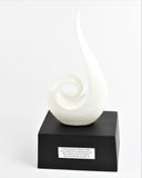 Single Flame Design White Cremation Ashes Urn