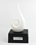 Single Flame Design White Cremation Ashes Urn