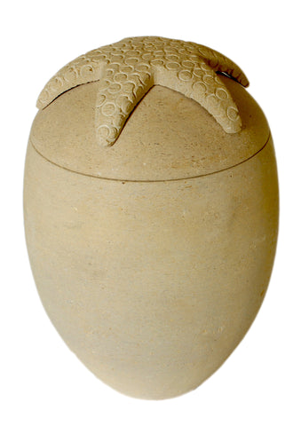 Starfish Lid Stone Urn