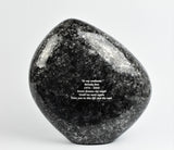 Grey Stone Shape Aluminium Large Cremation Urn