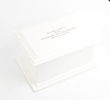 White MDF Wood Cremation Ashes Casket Urn L/M/S