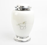 White Horse Design Cremation Urn