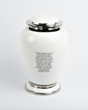 White and Silver Urn