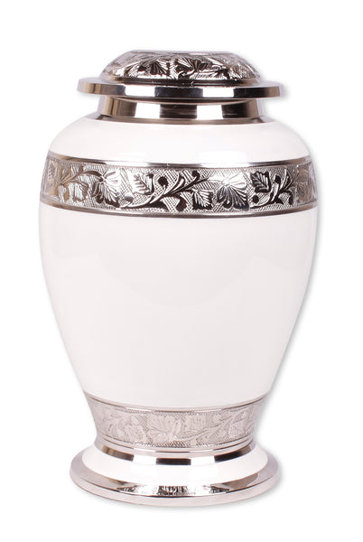 white cremation urn, white urn, adult urn, large urn, urn for ashes, cremation ashes urn, free delivery urn, affordable price urn, best quality urn, cremation funeral memorial remembrance container for human ashes , ashes jar, ashes storage 