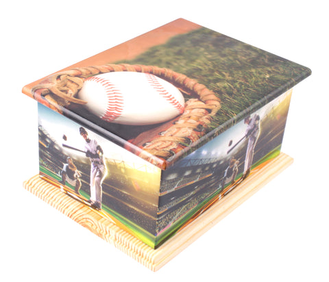 baseball wooden casket, wooden urn, sports urn, wooden casket , extra large urn, ashes urn, free delivery urn, best price urn, affordable price urn, best quality urn