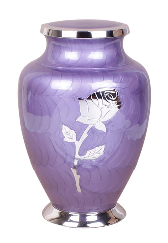 purple rose urn, rose cremation urn, flower urn, white ashes urn, cremation urn for ashes , urn for ashes , container for ashes, ashes storage jar, human ashes container, large urn , british urn, adult ashes urn, cremation urn for human ashes, funeral memorial burial remembrance URN, affordable price urn, metal urn, blue urn, free delivery urn, quick delivery urn