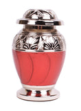 red keepsake urn,red  miniature urn, red token , urn for sharing ashes ,  mini container for ashes, small ashes container, red keepsake urn, cremation urn for human ashes, funeral memorial remembrance URN